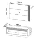 Ver imagem 3 de Rack E Painel Para Tv 42 Polegadas PL3004xRA2003 Natural Off White Tecno Mobili