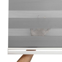 Persiana Rolo Zebra Bando 1,00 X 2,50 Double Vision Cinza - 4 Persiana Rolo Zebra Bando 1,00 X 2,50 Double Vision Cinza - 4