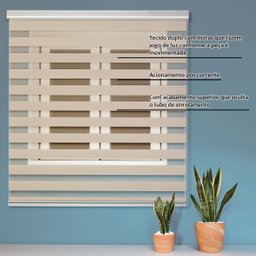 Persiana Rolo Zebra Bando 1,00 X 2,50 Double Vision Cinza - 3 Persiana Rolo Zebra Bando 1,00 X 2,50 Double Vision Cinza - 3