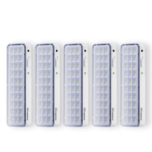 Kit 05 Luminárias de Emergência Led Intelbrás Autônoma Lea 31 com 30 Leds Branco Bivolt