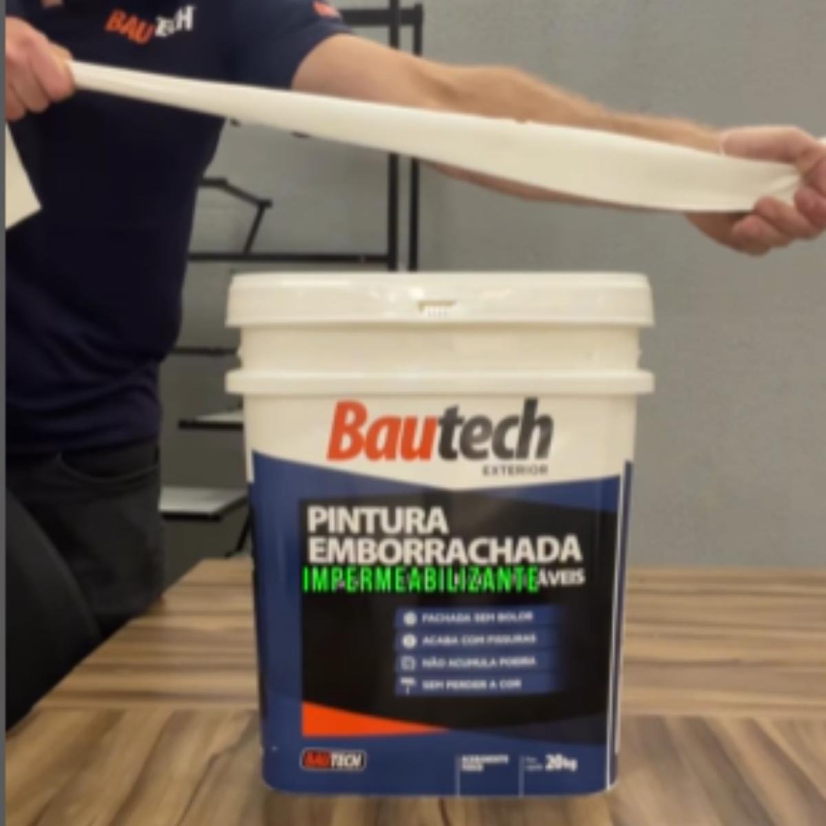 Tinta Emborrachada 20kg Bautech Platina - Resistência a Intemperismos e Fungos - 5