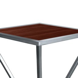 Mesa de Canto Lateral Alta Quadrada para Sala Austria - Prata Villandry - 5