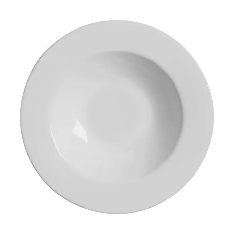 Conjunto com 6 Pratos Fundo Branco Liso Ø25cm Alleanza Cerâmica