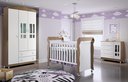 Ver imagem 1 de Quarto Bebê Completo Berço 3 em 1 Mirelle Guarda Roupa 3 Portas Cômoda 4 Gavetas 1 Porta MDF Branco/