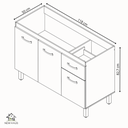 Ver imagem 4 de Balcão para Pia 1,20 Anita - Branco