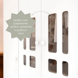 Quarto Bebê Completo Berço 3 em 1 Mirelle Guarda Roupa 4 Portas Cômoda 4 Gavetas 1 Porta MDF  - 10