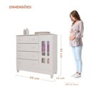 Ver mais imagens de Quarto de Bebê Completo Berço Mini Cama Guarda Roupa 4 Portas e Cômoda MDF Mirelle Espresso Móveis