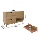 Ver imagem 4 de Cômoda 6 Gavetas Cm8044 Amêndoa- Tecno Mobili