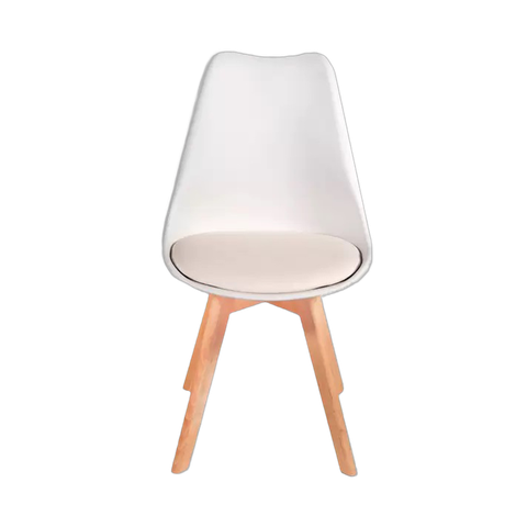 Kit 4 Cadeiras Leda Branco Couro Pu Cozinha Sala de Estar Jantar Mesa de Jantar Área de Lazer Recepç