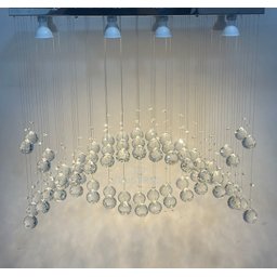 Luminária de Cristal Legítimos K9 Moderno para Sala de Estar:bivolt/50cm - 4
