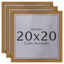 Ver imagem 1 de Kit 3 Unidades Moldura 20x20 Quadro com Acetato