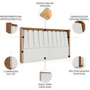 Ver imagem 3 de Cabeceira Cama King 195cm Luara Sintético Caramelo/Bouclê Creme Z37 - Mpozenato