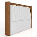 Ver imagem 6 de Cabeceira Cama King 195cm Luara Sintético Caramelo/Bouclê Creme Z37 - Mpozenato