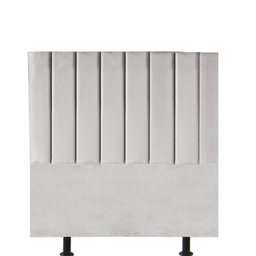 Kit Cabeceira e Calçadeira Baú Casal 140cm Cancun Suede Cinza Claro - D A DECOR - 2
