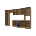 Ver imagem 3 de Cozinha Modulada Celeste Kappesberg 100% Mdf Nogueira/azul 360cm