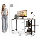 Ver imagem 3 de Escrivaninha Mesa Office Estudo Estilo Industrial 110cm Klm Preto com Off White