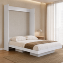 Ver imagem 2 de Cama Articulada Casal Vertical com 2 Nichos CV1140 140cm Branco - Art In Móveis