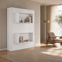 Ver imagem 1 de Cama Articulada Casal Vertical com 2 Nichos CV1140 140cm Branco - Art In Móveis