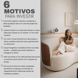 Sofá Orgânico 2 Lugares Curvo Living Star Confort - 2 Sofá Orgânico 2 Lugares Curvo Living Star Confort - 2