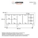 Ver imagem 4 de Gabinete Cozinha em Aço Júpiter 200 3 Gavetas Branco - Cozimax