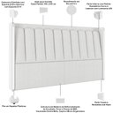 Ver imagem 4 de Cabeceira Cama Box King Estofada com LED 195cm Moan P05 Bouclê Cru - Lyam Decor