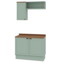 Ver imagem 5 de Conjunto de Banheiro Modulado 100% MDF Americano 3 Peças Iluminata Verde/Mint/Ébano