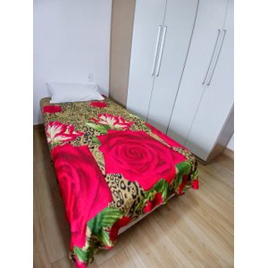 Cobertor Soft Estampa Floral Cor Dominante:vermelho