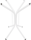 Ver imagem 1 de Pé Base Isa Branca 75cm Mesa Cozinha Jantar Madeira