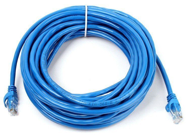 Cabo de Rede Internet CAT5e Azul 100% cobre com RJ45 Homologado Anatel - 10 Metros - 1