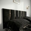 Ver imagem 2 de Kit Cabeceira Modular Espelhada Autocolante Painel para Cama de Casal