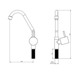 Torneira Mesa para Cozinha Kelly 163 Bica Móvel Metal Cromada - 2