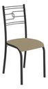 Ver imagem 2 de Kit 6 Cadeiras Paraty Corino Creme Tubo Preto Fosco