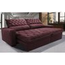 Sofá Retrátil e Reclinável 3.15m Molas Ensacadas Cama inBox Spazus com Bordado 3D Velusoft Vinho - 2