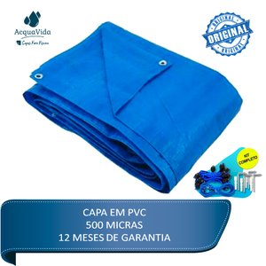 Capa Proteção Original Piscina 8,50 X 4,50 Pvc e 500 Micras