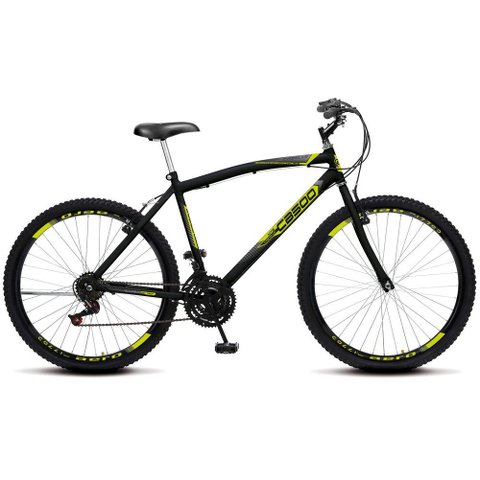 Bicicleta Cazelle Cb 500, Aro 26 Comum Natural, 36 Raias, 18 Marchas, Freios V-brake e Suporte de Gu
