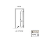 Ver imagem 5 de Porta de Alumínio de Giro Lambri 215x95cm com Puxador de 60cm Lucasa Ideale Abertura Direita Preto