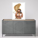 Ver imagem 2 de Quadro Arquétipo Cleópatra com Cobra 24x18cm - com Vidro:moldura Preta