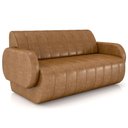 Ver imagem 1 de Sofá 3 Lugares Sala Living Orgânico 188cm Fávara K01 Couríssimo Whisky - Lyam Decor
