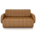 Ver imagem 3 de Sofá 3 Lugares Sala Living Orgânico 188cm Fávara K01 Couríssimo Whisky - Lyam Decor
