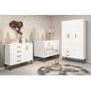 Ver imagem 3 de Kit Quarto Bebê Berço Americano 2 em 1 Comoda Sapateira Isis Branco Fsco Infantil Pés Retrô Reller