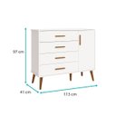 Ver imagem 7 de Kit Quarto Bebê Berço Americano 2 em 1 Comoda Sapateira Isis Branco Fsco Infantil Pés Retrô Reller