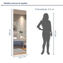 Ver imagem 3 de Espelho Decorativo Retangular 180x53,7cm Flora Yescasa