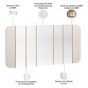 Ver imagem 5 de Espelho Decorativo para Sala de Jantar 152cm Verbena N01 Off White Ypê - Lyam Decor