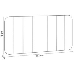 Espelho Decorativo para Sala de Jantar 152cm Verbena N01 Off White Ypê - Lyam Decor - 6