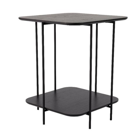 Mesa Apoio Lateral Lógica Alta Retangular Nacional Móveis 66cm (altura) Tampo Mdf Laminado Ébano