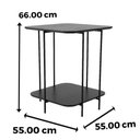 Ver imagem 5 de Mesa Apoio Lateral Lógica Alta Retangular Nacional Móveis 66cm (altura) Tampo Mdf Laminado Ébano