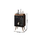 Ver imagem 3 de Aparador Decorativo Bar Pub com Bandeja Preto/madeira