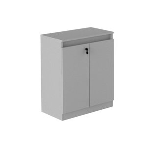 Balcão de Escritório ME4149 c/ 2 Portas c/ Chave Branco - Tecno Mobili
