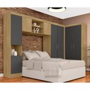 Ver imagem 1 de Guarda Roupa Casal Modulado Maeve Boreal/grafite - Móveis Arapongas Boreal/grafite