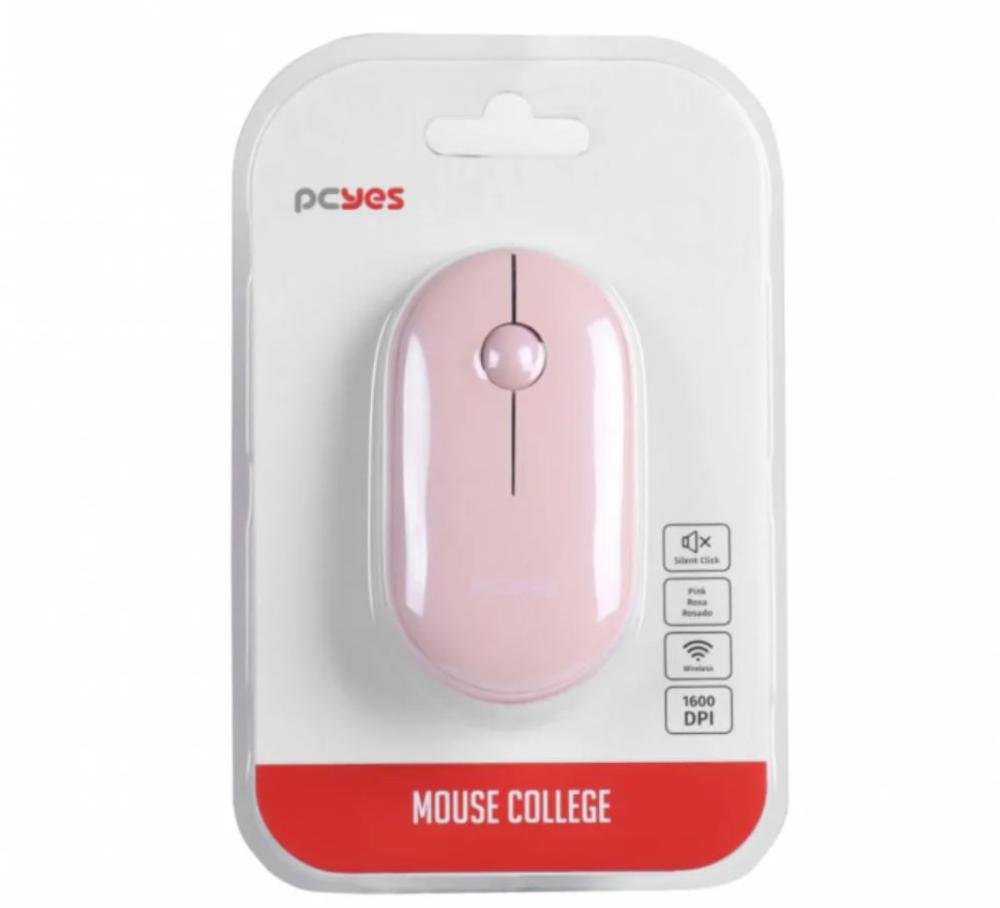 Mouse College PINK sem Fio Multi Device Silent CLICK 1600 DPI PMCWMDSCP - Rose - 5
